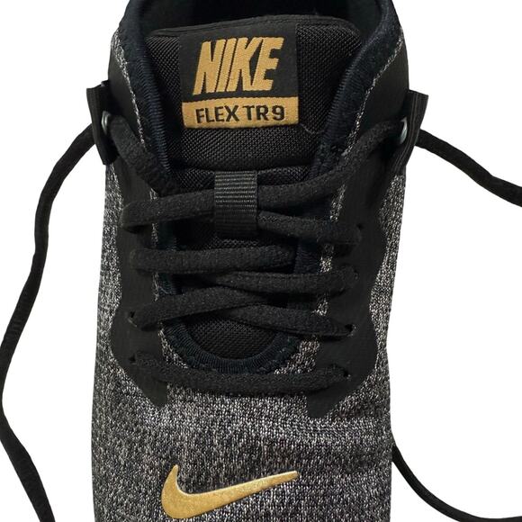 Nike Flex TR9 Women’s 7.5 Training Shoes Black Gray Gold Lightweight - Picture 8 of 9